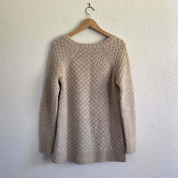 Banana Republic Star-Stitch Knit Crew Pullover Sweater‎ Merino Wool Alpaca Blend - Picture 6 of 12